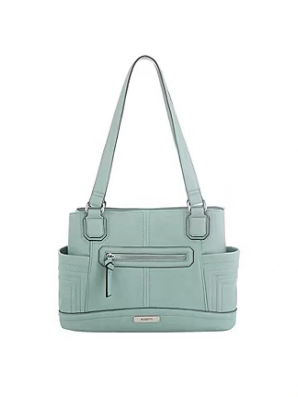 Rosetti Mint Green Shoulder Bag with Front Zip and Side Pockets - Picture 1 of 4
